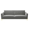 Calisa 3 Seater Velvet Sofa Cum Bed in Grey colour