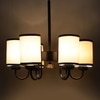 Devansh Dual Black Wallmounted Lamp With Cotton Off-White Shade