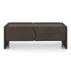 Koro Solid Wood Rectangular Storage Coffee Table In Dark Chestnut Finish
