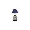Rosemary Blue Jute Glass Table lamp with Iron Base