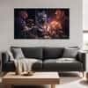 The Castle Decor Lord Shiva Wall Painting Wooden Framed 27x48 Inch (Style 21)
