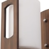 Eliante Wooden Wall Lights Wood & Glass Material Dark Brown & White Finish