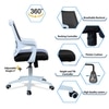 Xeanea Mid Back Ergonomic Chair in Black Colour