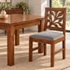 Globally Indian Patrika Solid Sheesham Wood 4 Seater Dining Table Set 4 Chairs Grey