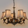 Devansh Wood Wall Mounted Lamp With Off-White Cotton Shade