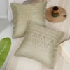 Set Of 2 Jacquard Square Cushion Covers