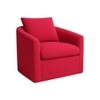 Oxford Boucle Fabric Lounge Chair in Red Colour