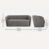 Candler Fabric Sofa (Grey)