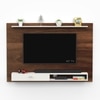 Bluewud Lami Engineered Wood Tvcabinet In Brown Maple & White Finish