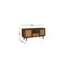 jeny solid wood  TV unit in  provincial teak finish