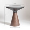Chloe Marble Coffee Table In Light Brown Finish
