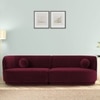 Izza Velvet 4 Seater Sofa in Maroon Colour