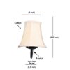 Devansh Black Wall Mounted Lamp With Off-White Cotton Shade
