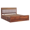 Shambhu Sheesham Wood King Size Bed In Honey Oak Finish With Hydraulic Storage (72 x 78 inches)