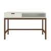 Montana Teak Wood Study Desk with Drawer and Open Shelf in Ivory Coffee Walnut Colour
