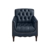 Jones Pu Leather W in g Chair in Blue