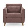 Wisdom Boucle Upholstered Lounge Chair Taupe Brown Colour