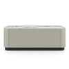 Dorian Engineered Wood Coffee Table With Ceramic Top in Taupe High Gloss Finish