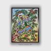 Madhubani Folk Canvas Wall Prints Canvas Wall Prints Set of 1 Multicolor Matte