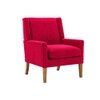 Leston Boucle Fabric Lounge Chair in Red Colour