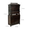 D'Dass White Mdf and Sheesham Wooden Temple With Cabinet For Pooja