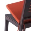 Capra Solid Wood Dining Chair in Teak Finish & Burnt Orange Colour - Set of 2