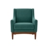 Claudia Boucle Fabric Arm Chair in Green Colour