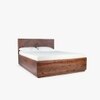 Dado Solid Wood Queen Hydraulic Bed in Brown Colour