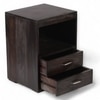 Kassel Sheesham Wood Bedside Table in Mahogany Finish
