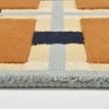 Presto Gold Geometric Hand Tufted Wool Carpet 5X7 Feet