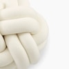 Nodo Cotton Knitted Knot Pillow  Ivory 11X11 Inches