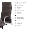 Ettorez  Global Hb Stylish Sleek Leatherette Office Chair In Brown Colour