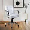 Lavish Medium Back Office Desk Chair (White)