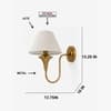 Devansh Metal Electric Wall Light in Antique Gold Colour with White Shade Count of 2 Lights