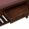 Halden Solid Wood Shoe Rack with Seating in Walnut Brown finish