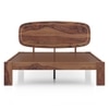 Nimbus Solid Wood Queen Size Bed Without Storage (Teak Finish)