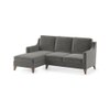Abbey Sectional Sofa (Colour : Ash Grey Velvet, Cushion : Hard, Seater : Left Aligned 2 Seater + Left Aligned Chaise)