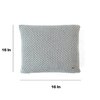 Jewel Grey Melange  And Silver Cushion Cover  16X16 Inches
