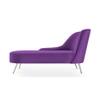 Henz Velvet Chaise Lounger in Purple Colour