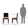 Arabia - Oribi 4 Seater Storage Dining Table Set (Colour- Burnt Orange , Finish- Mahogany)