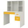 Tiara Kids Study Desk with 3 Drawers and Built In Bookshelf in Mango Yellow Colour