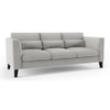 Lewis 3 Seater Fabric Sofa in Vapour Grey Colour