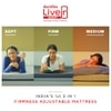 LiveIn Adapt - Roll Pack Mattress with 3 Interchangeable Firmness Layers (75 x 30 in, 6 Inches)