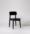 Rota Solid Wood Dining Chair In Black Finish