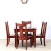 Holand Sheesham Wood 4 Seater Dining Set In Honey Oak Finish