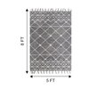 Jaipur Rugs Soft Geometric Wool Tufted Rug White 5x8 ft