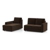Apollo Compact Sofa (Colour : Dark Earth, Cushion : Soft, Back Type : Regular, Seating Capacity : Left Aligned 2 Seater + Left Aligned Chaise + Ottoman)