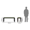 Oribi Dining Bench -Finish - Mahogany, Fabric- Avocado Green