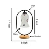 Devansh Multicolor Glass Wooden & Iron  Table Lamp -17 Inch Height  -Anh