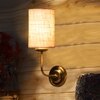 Devansh Metal Electric Wall Light in Gold Colour with White Shade Count of 1 Light